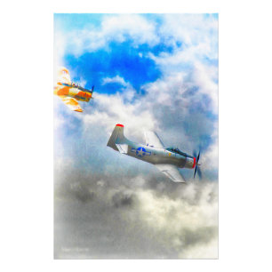 WW2 Airplanes AIR FORCE RAIDERS Photo Print