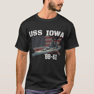 WW2 American Battleship USS Iowa Warship BB-61 Vet T-Shirt