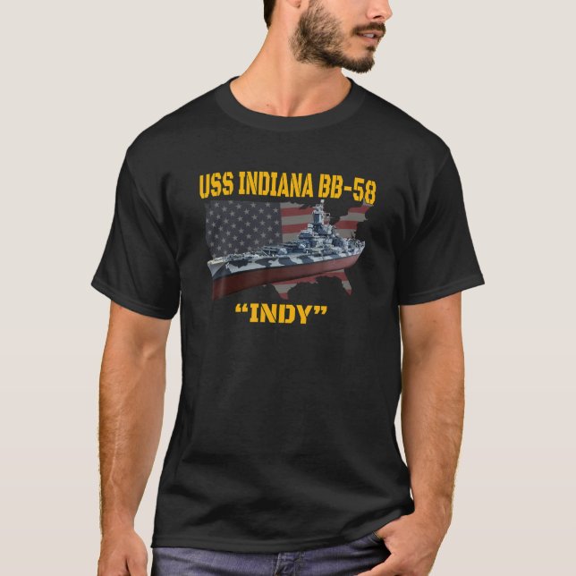 WW2 American Warship T-Shirt (Front)