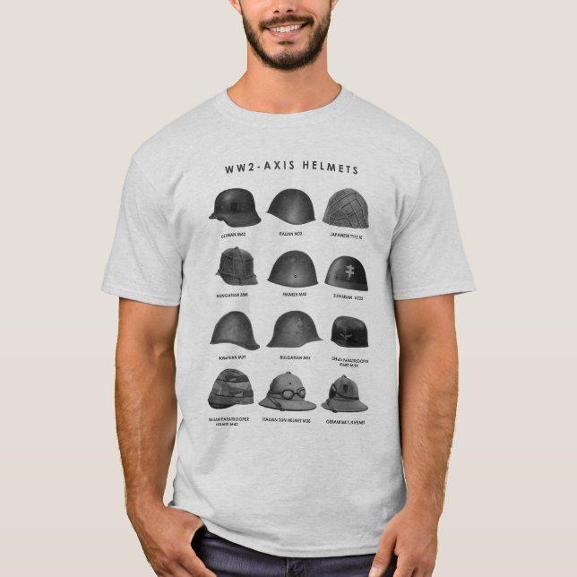 WW2 - Axis Helmets  T-Shirt (Front)