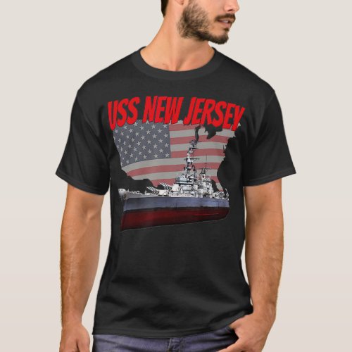 WW2 Battleship USS New Jersey World War 2 Ship Mod T_Shirt