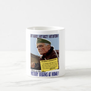 WW2 Bull Halsey Poster Coffee Mug