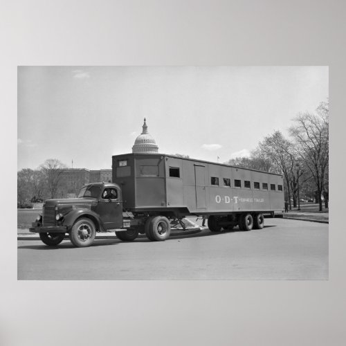 WW2 Bus Trailer 1942 Poster