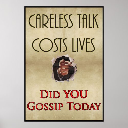 WW2 Careless Talk Propaganda Poster