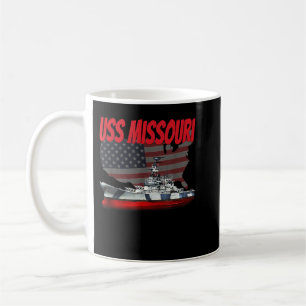 WW2&Cold War Veteran Battleship USS Missouri BB-63 Coffee Mug