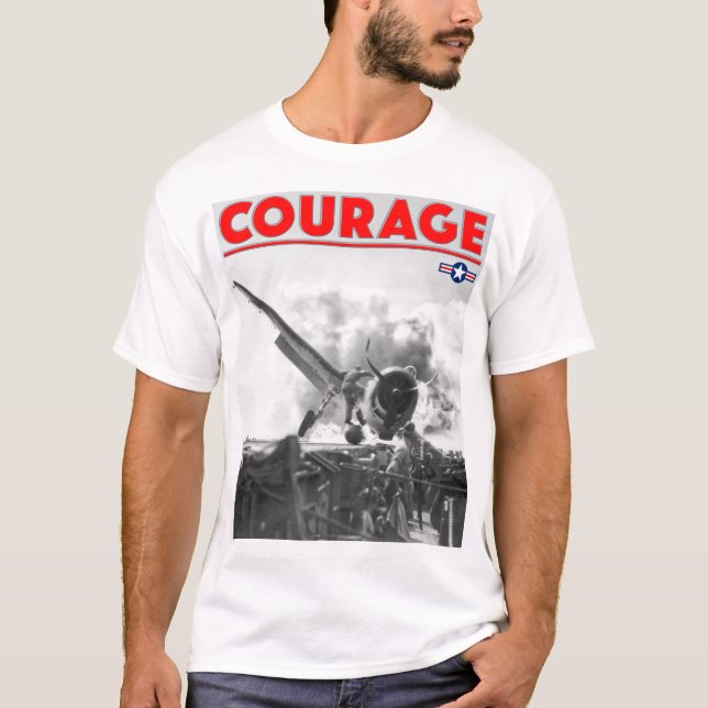 WW2 COURAGE - F6F-3 Hellcat T-Shirt (Front)