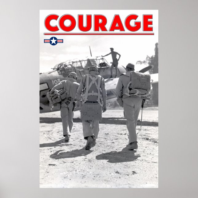 WW2 COURAGE - TBF Avenger Crew Poster (Front)