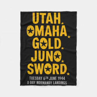 Ww2 D Day Beaches World War 2 Army Hero Normandy L Fleece Blanket