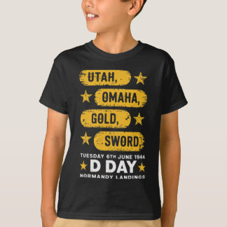 Ww2 D Day Beaches World War 2 Army Hero Normandy L T-Shirt
