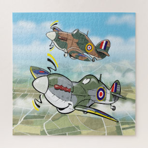 WW2 fighter planes Hurricane and Spitfire Jigsaw Puzzle