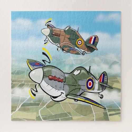 WW2 fighter planes Hurricane and Spitfire Jigsaw Puzzle