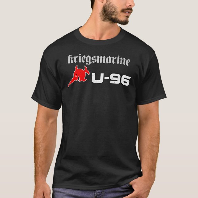 WW2 German Kriegsmarine U-boat U-96 The Laughing S T-Shirt (Front)