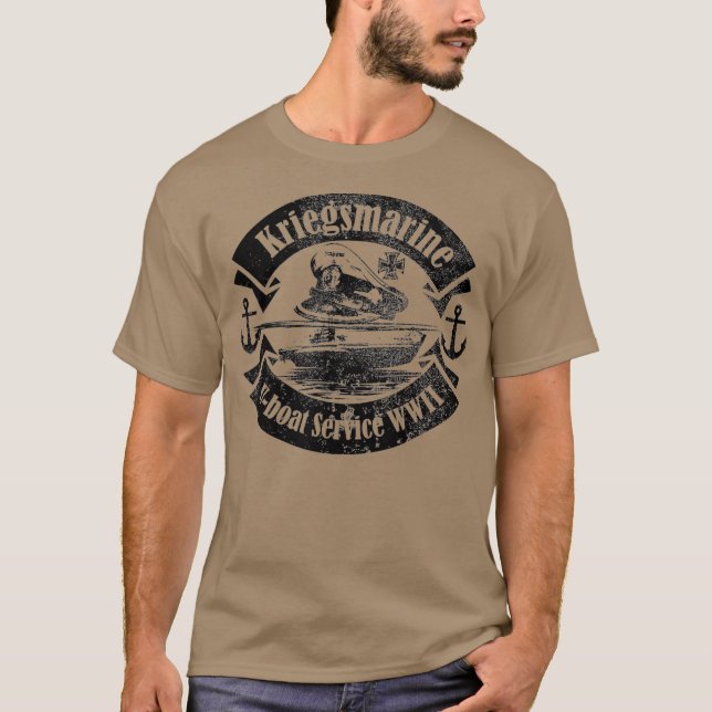 WW2 German Submarine   Kriegsmarine UBoat T-Shirt (Front)