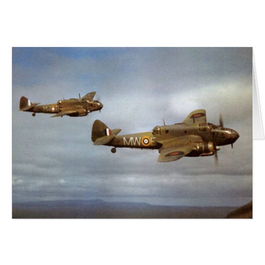 WW2 Historic Airplanes in Flight Cards (Front Horizontal)