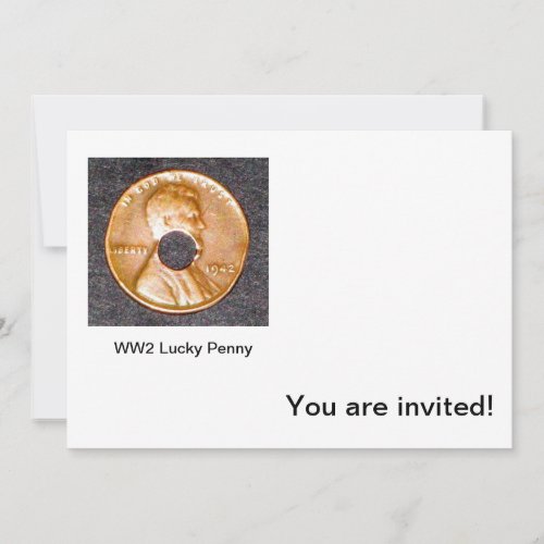 WW2 Lucky Penny Invitation