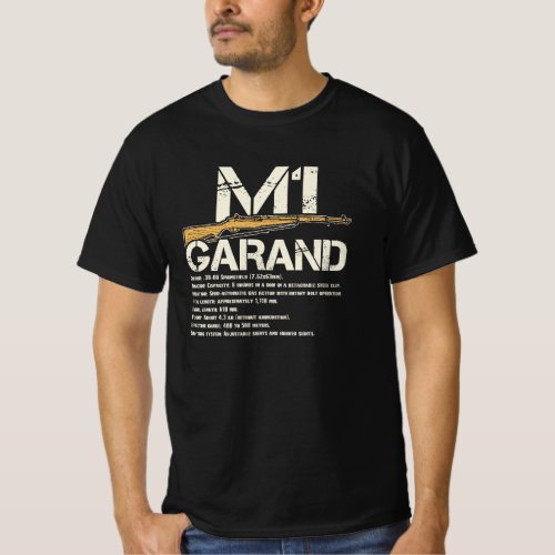 WW2 M1 Garand Weapon Specs T_Shirt