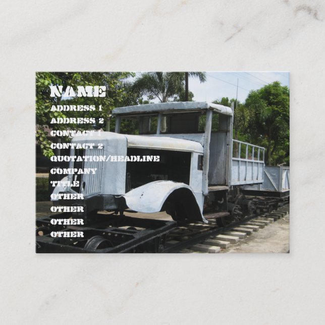 WW2 Military Train at the River Kwai Bridge Business Card (Front)