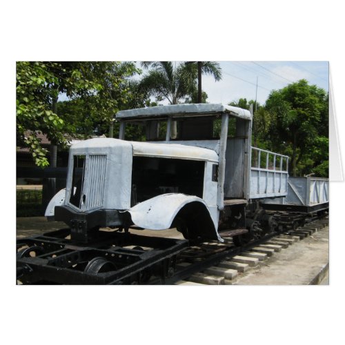 WW2 Military Train at the River Kwai Bridge Card