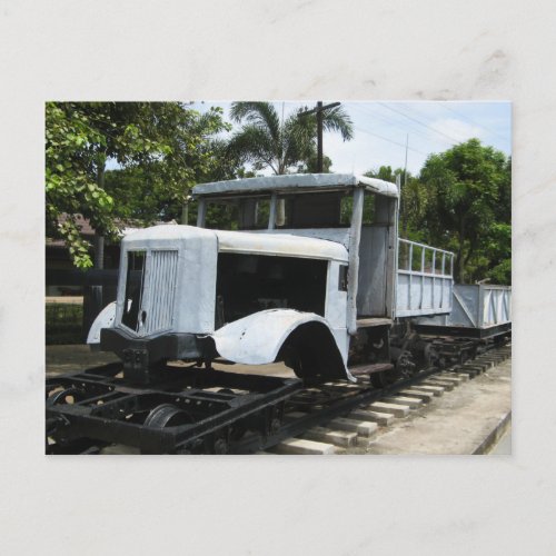 WW2 Military Train at the River Kwai Bridge Postcard