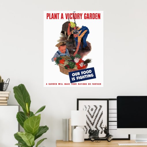 WW2 Plant A Victory Garden Poster Zazzle