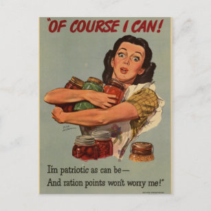 WW2 poster: of course, i can! Postcard