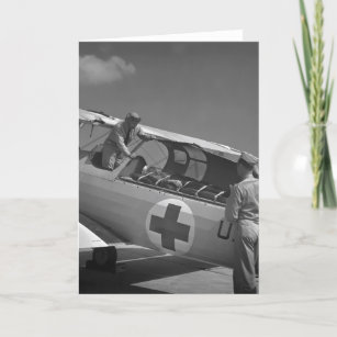 WW2 Red Cross Airplane Card