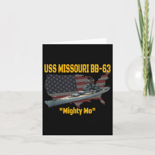 Ww2 Ship & Korean War Uss Missouri Battleship Card