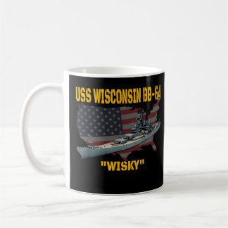 WW2 Ship & Korean War Battleship USS Wisconsin BB- Coffee Mug