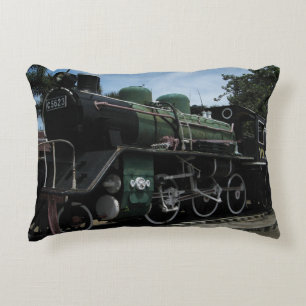 WW2 Steam Train at the River Kwai Bridge Accent Pillow