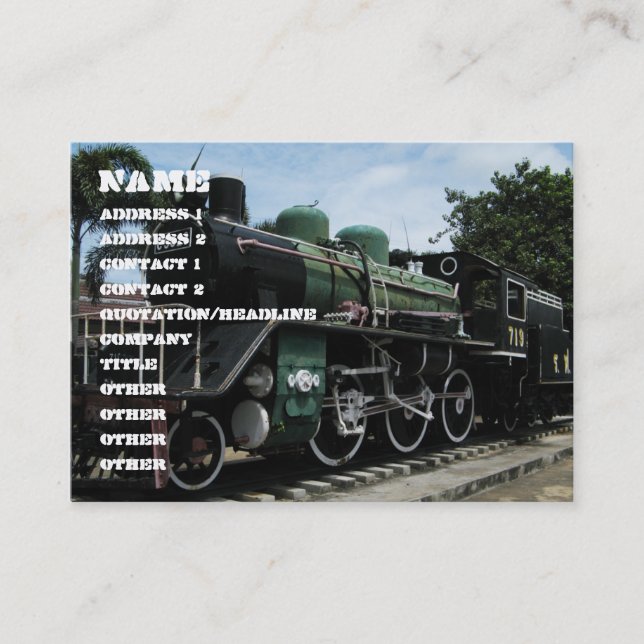 WW2 Steam Train at the River Kwai Bridge Business Card (Front)