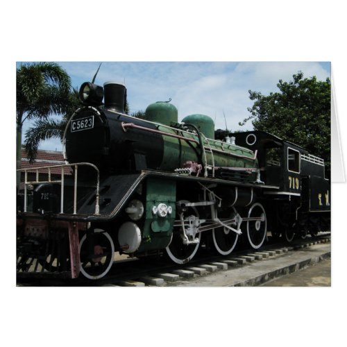 WW2 Steam Train at the River Kwai Bridge Card