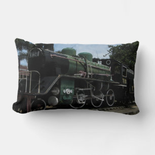 WW2 Steam Train at the River Kwai Bridge Lumbar Pillow