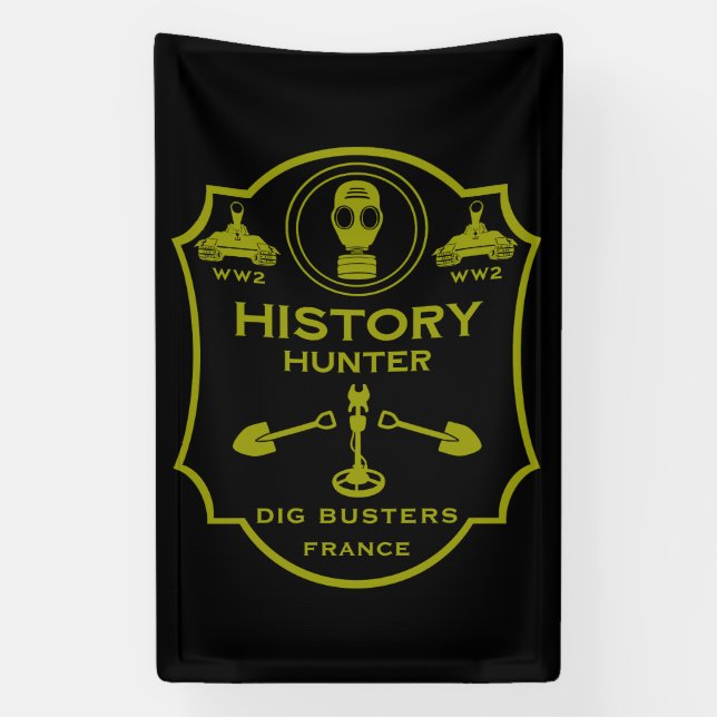 WW2 Trench Battlefield Metal Detecting Club Banner (Vertical)