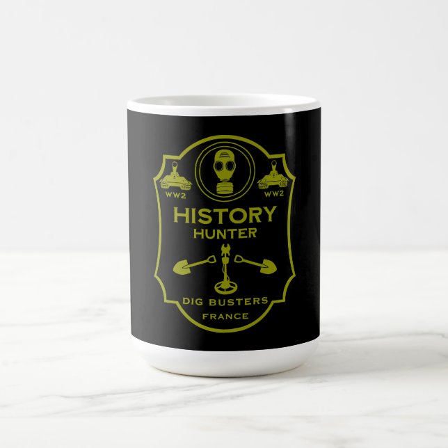 WW2 Trench Battlefield Metal Detecting Club Coffee Mug (Center)