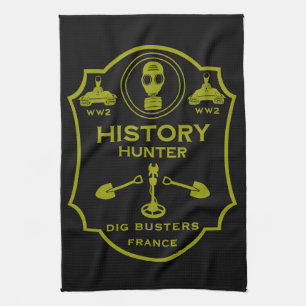 WW2 Trench Battlefield Metal Detecting Club Kitchen Towel