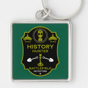 WW2 Trench Battlefield Metal Detectorist Keychain