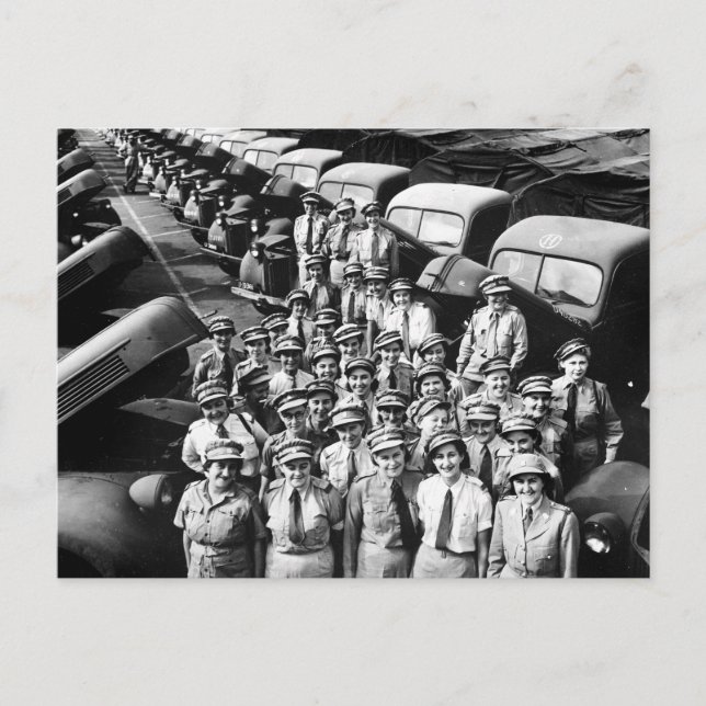 WW2 Truck Ladies, 1940s Postcard (Front)