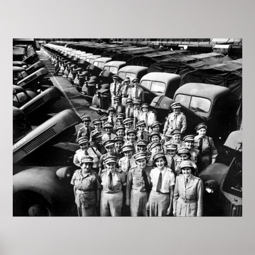 WW2 Truck Ladies 1940s Poster