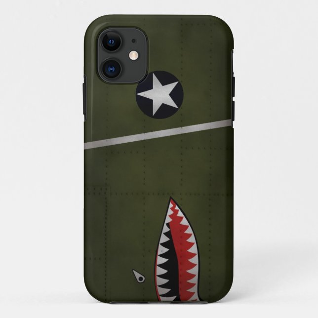 WW2 United States Army Fighter Camouflage (Shark M Case-Mate iPhone Case (Back)