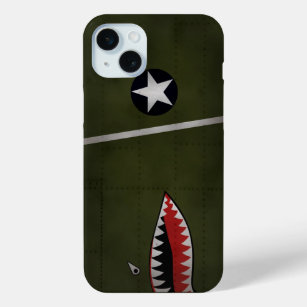 WW2 United States Army Fighter Camouflage (Shark M iPhone 15 Plus Case