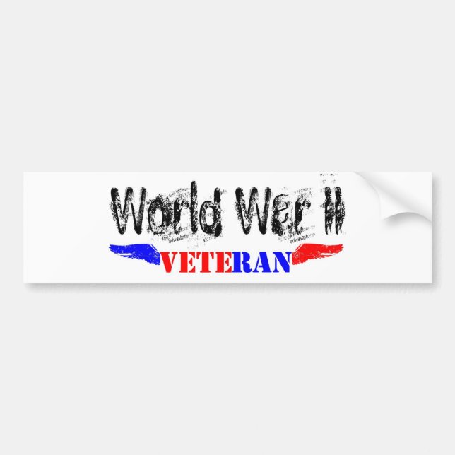 WW2 veteran Bumper Sticker (Front)