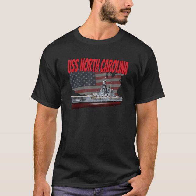 WW2 Veterans Day Battleship USS North Carolina BB  T-Shirt (Front)