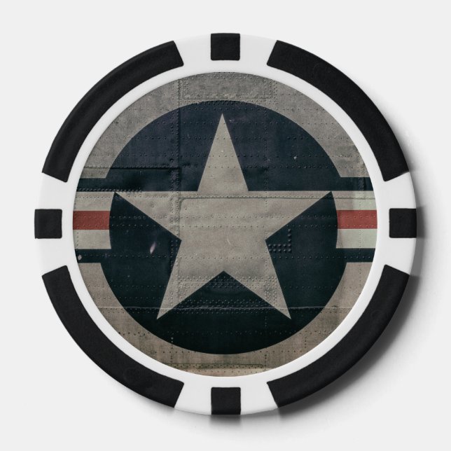 WW2 Vintage Air Corps Star Poker Chips (Front)