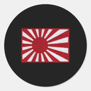 Ww2 War Flag Japan Flag Chest Retro Vintage Patch Classic Round Sticker