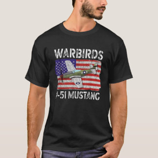 WW2 Warbird P51 Mustang American Airplane Boys Gir T-Shirt