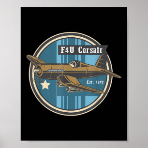 Ww2 Warplane F4u Corsair The Ww2 Aircraft Carrier Poster