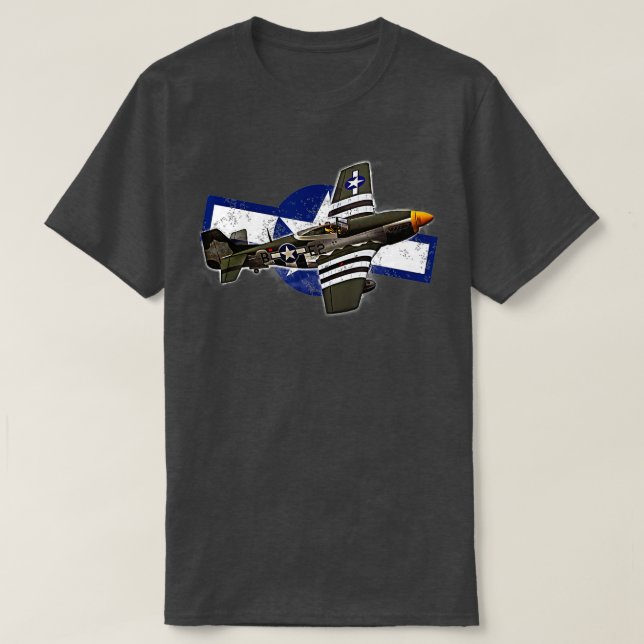WW2 Warplanes Warbirds P51 Mustang   1  T-Shirt (Design Front)