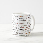WW2 Weapons Pattern Coffee Mug (Front Right)