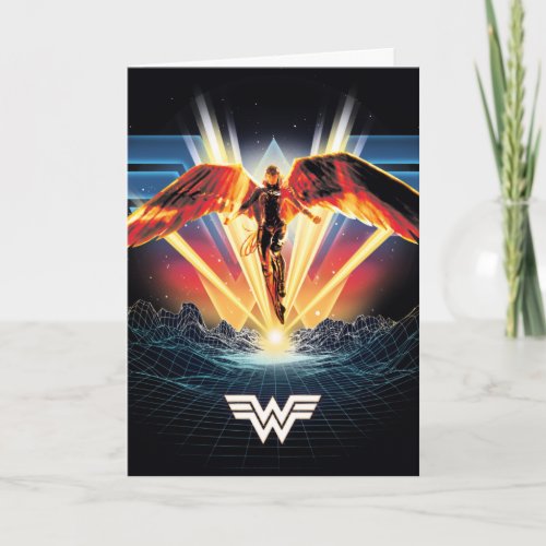WW84  80s Retrowave Wonder Woman Graphic Card