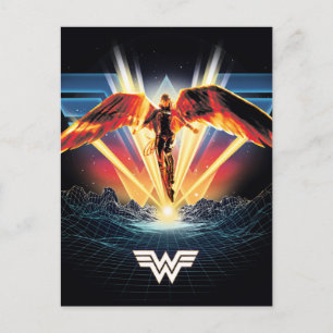 WW84 80's Retrowave Wonder Woman Graphic Invitation Postcard